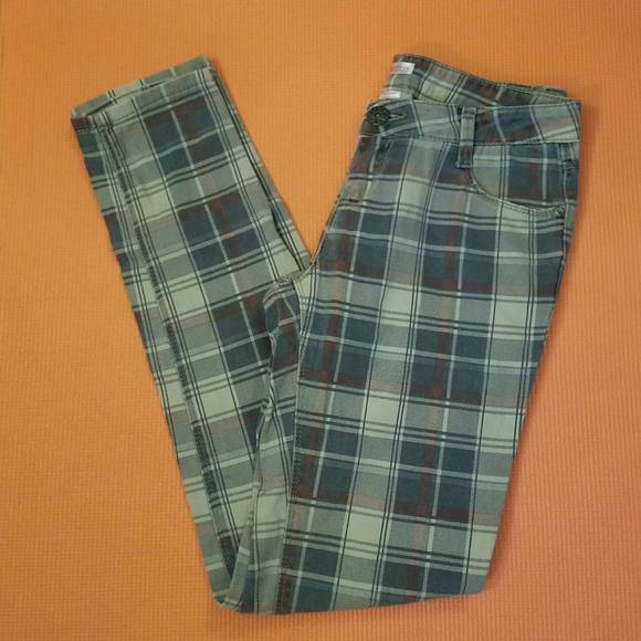 Y2K Plaid Skinnies - Picture 2 of 3